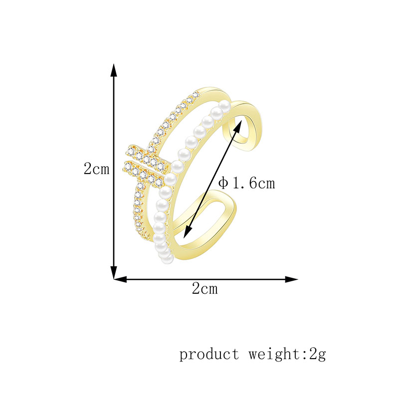 Exquisite And Simple Small Pendant Geometric Square Ring