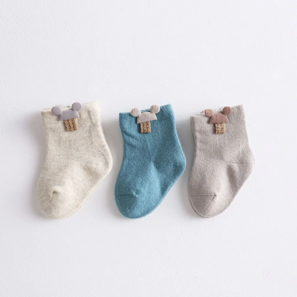 Cartoon Accessories Baby Socks Boneless Baby Cotton Socks - Mickey Head