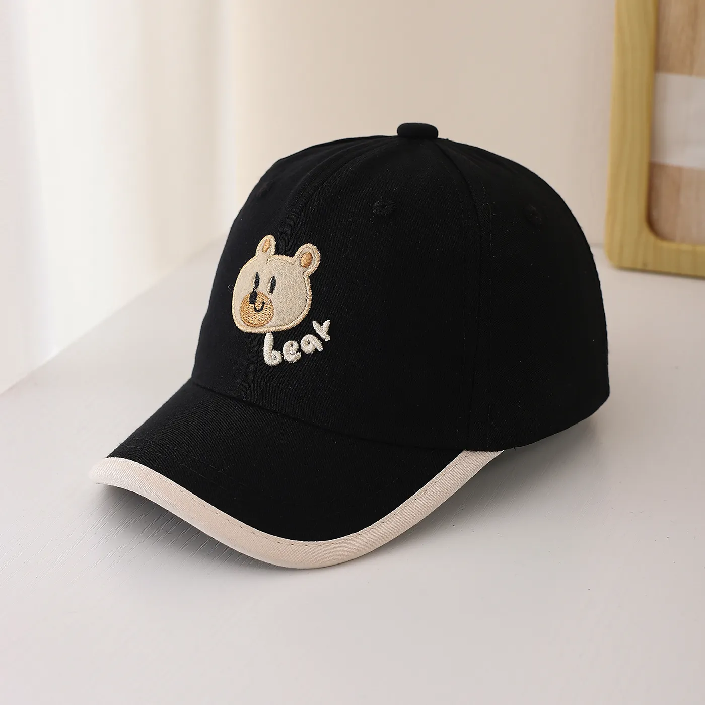 Children's Multi-color Edge-stitching Cartoon Bear Letter Embroidery