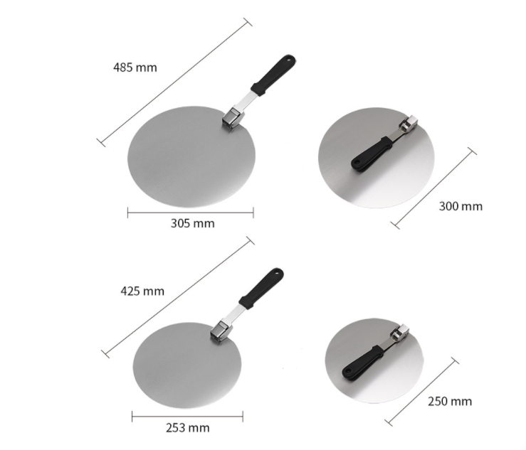 Title 2, Folding Round Stainless Steel Plastic Handle Pi...