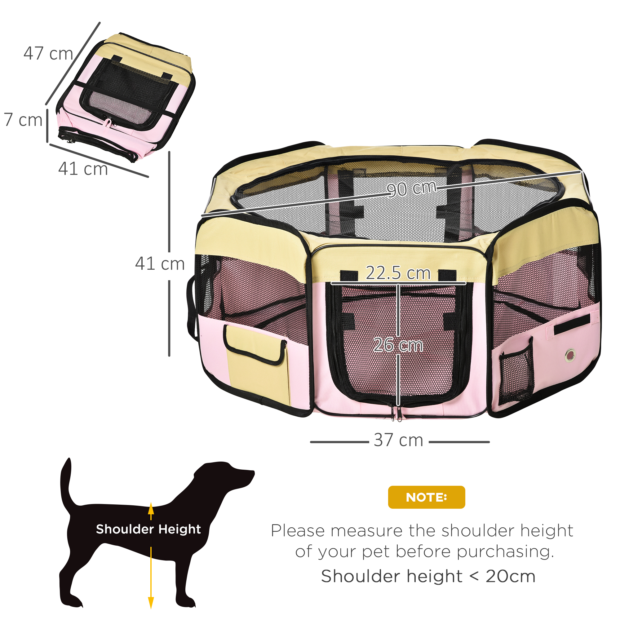 Fabric Pet Whelping Box Dog Cat Puppy Playpen Rabbit Guinea Pig Play Pen In P — image 7