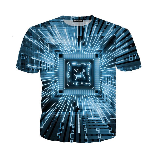 Title 8, Camiseta masculina com estampa digital 3D de pl...