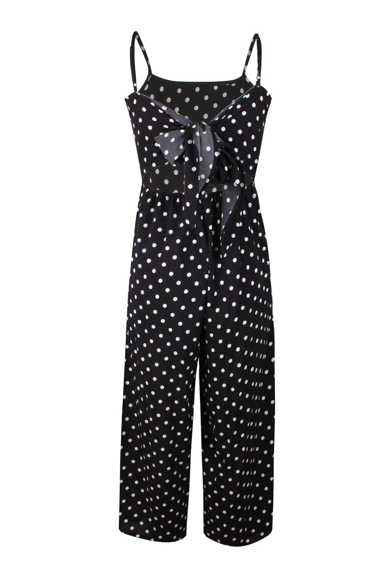 Title 6, Polka Dot Sling Sexy Backless Straight Jumpsuit