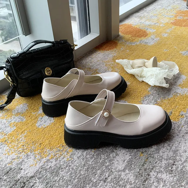 New Student Platform Loafers White Retro White - Shop at LoveMi