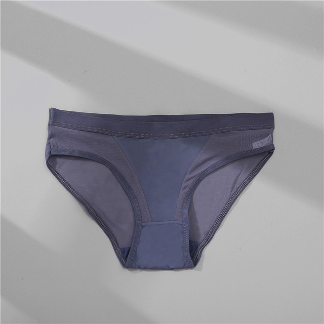 Title 3, Low Waist Mesh Solid Color Briefs