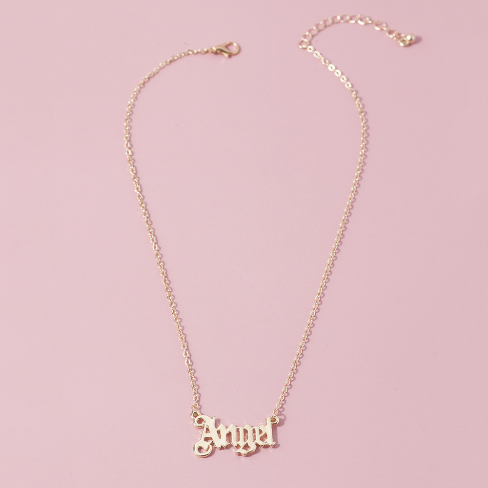 English Letter Necklace Clavicle Chain