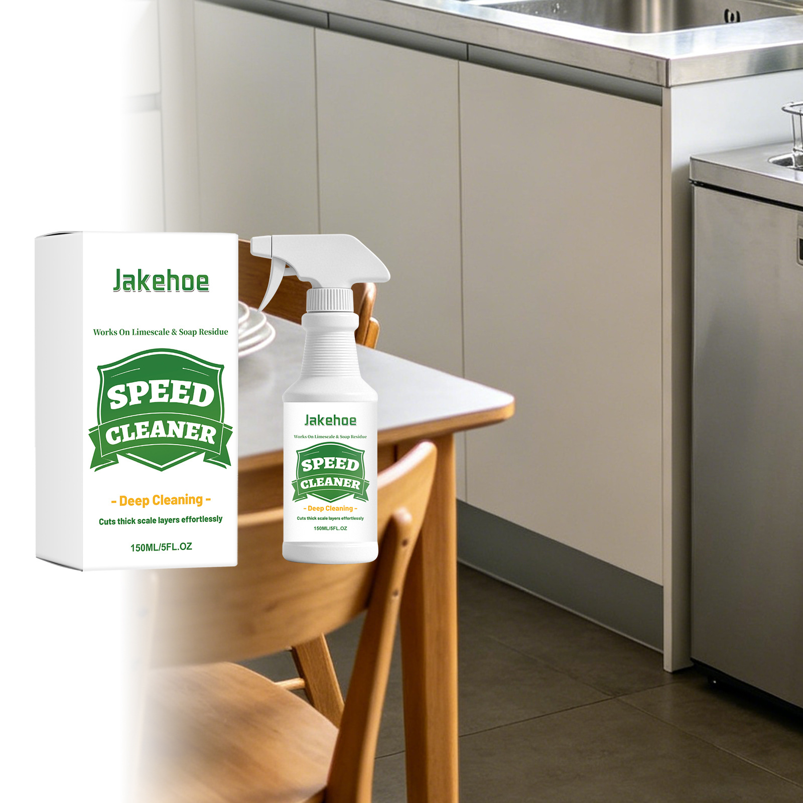 JAKEHOE Multi-Purpose Cleaner Gentle Daily Cleaning For Furniture, Kitchen And Bathroom Stains And Grime Removal. 5