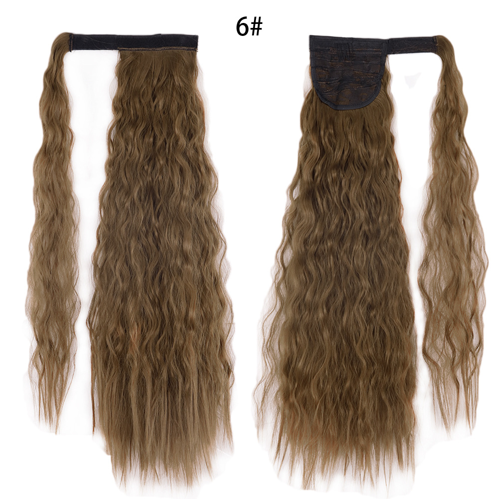 Ponytail Wig Water Wave Velcro Banding Chemical Fiber High Temperature Silk — foto 19