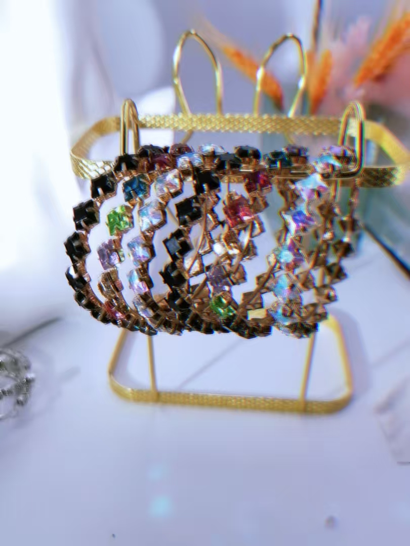 Rhombus Iridescent Large Hoop Earrings - Jewelry & Watches