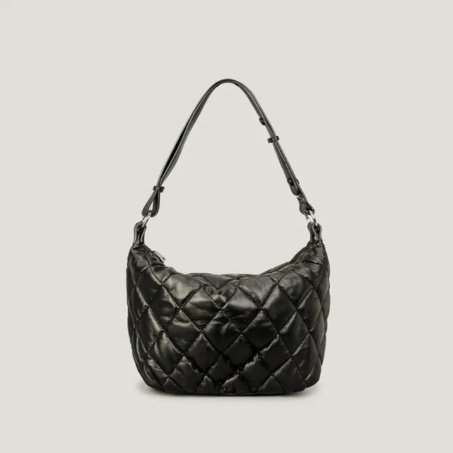 Women's Large capacity Nylon Quilted Crossbody Bag Black - Shop at LoveMi