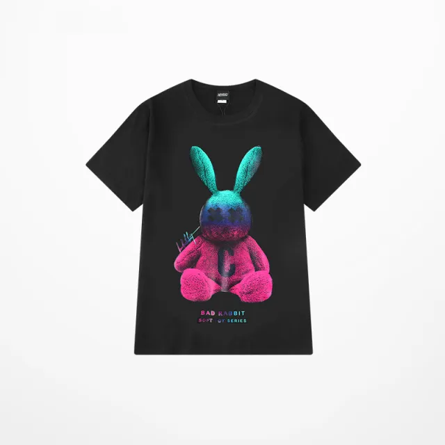 Short sleeved Men And Women Oversize Tide Brand T shirt Black - Shop at LoveMi