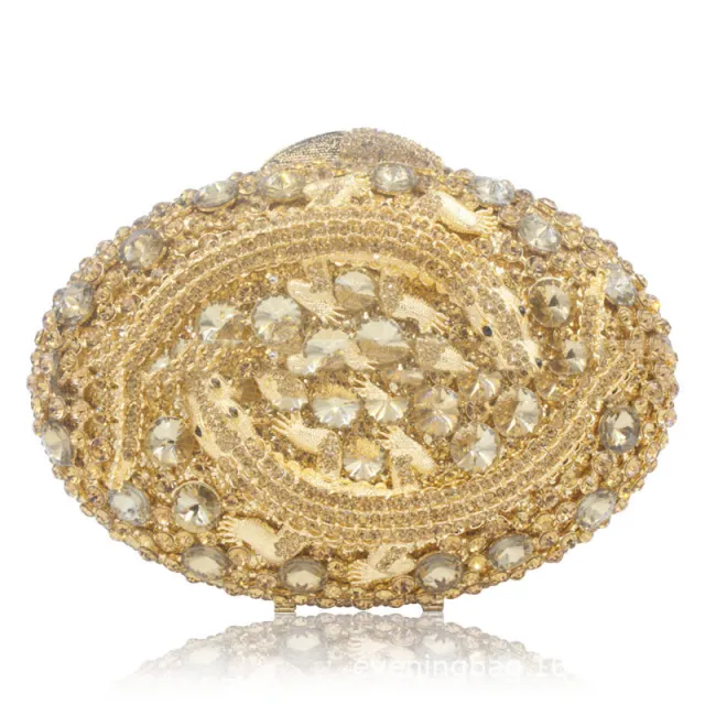 Women's Rhinestone Clutch Evening Bag Gold - Shop at LoveMi