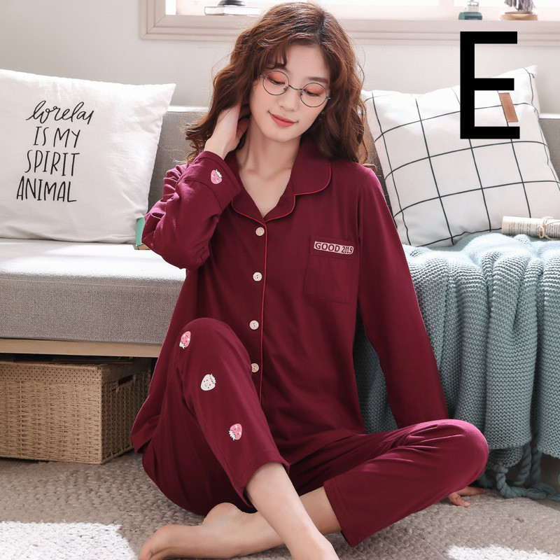 Title 4, Ladies Cotton Pajamas Cute Long-sleeved Summer ...