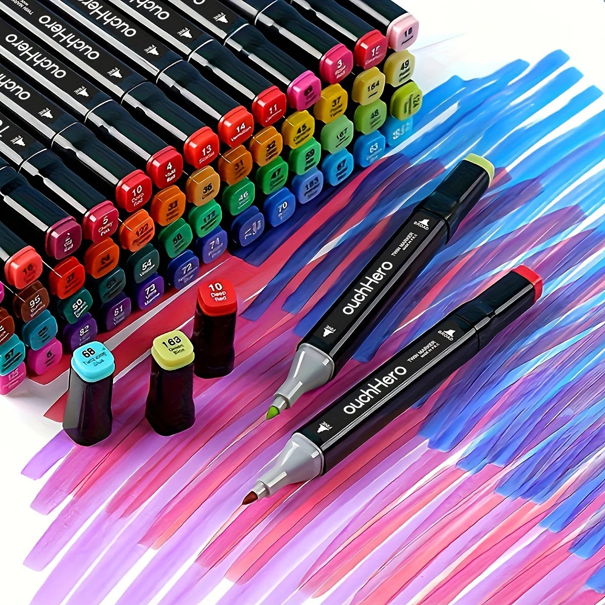 262 Color Dual-Tip Marker Set Quick-Dry Sketching Markers For Painting Drawing
