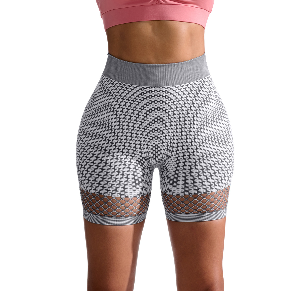 Women's Honeycomb Peach Hip Sports Fitness Pants White - Shop at LoveMi