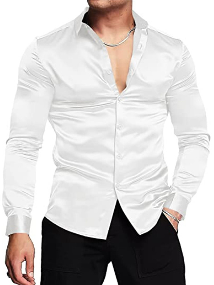Men's Stylish Satin Lounge Shirt