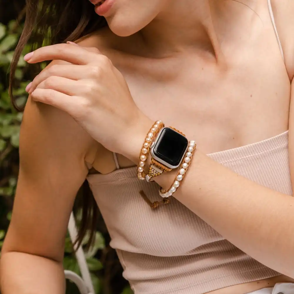 Handmade Pearl Strap for Men and Women