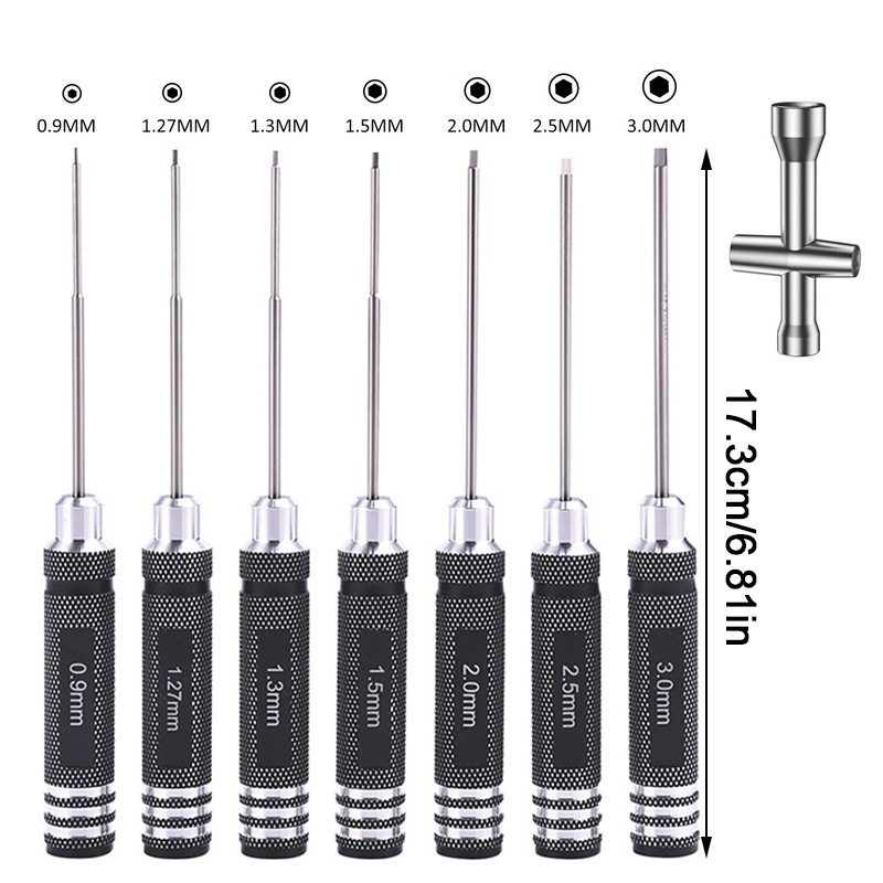 7x RC Car Hex Screwdriver Screw Driver Repair Tool Set Allen Key — image 3