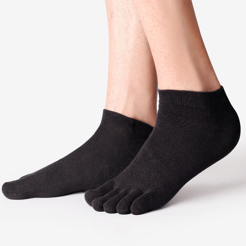 Pure Cotton Men's Thin Deodorant Short Toe Socks Short Barrel - Shop at LoveMi