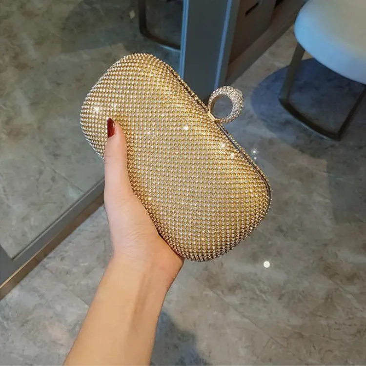 Evening Clutch Bags Diamond-Studded Bag with Chain Shoulder Bag