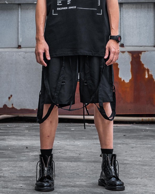 Men's Hip Hop Loose Five Straight Leg Shorts