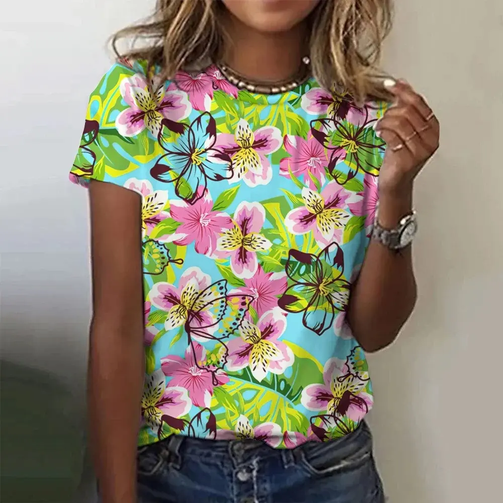 Summer New Casual Versatile Women's Shortsleeve Roundneck Tshirt