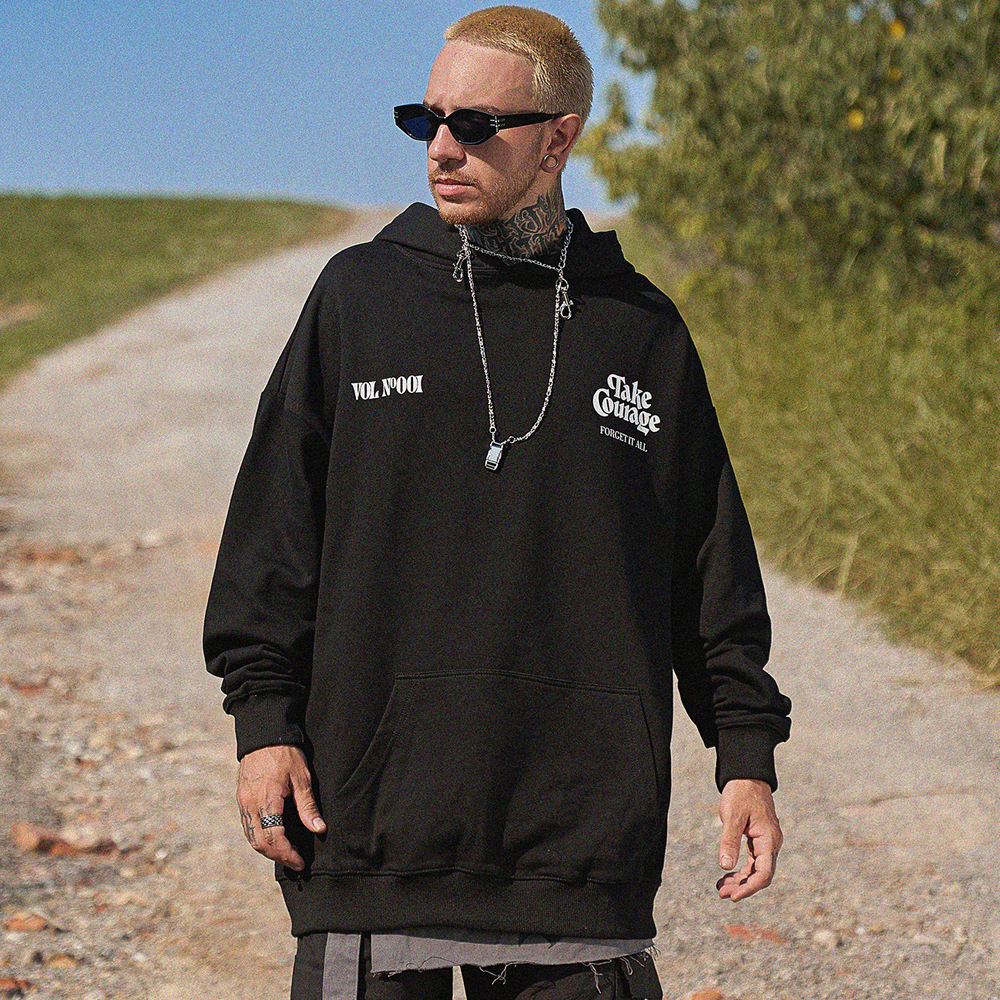 Loose Hoodie Autumn Landscape Print Sweatshirt