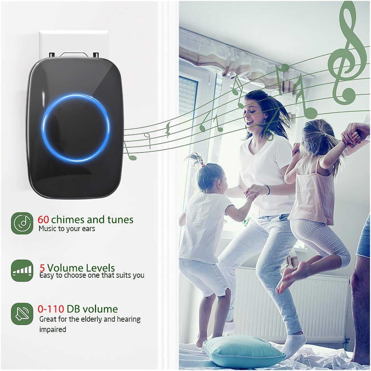 Style A 1-on-1 Black Doorbell 10