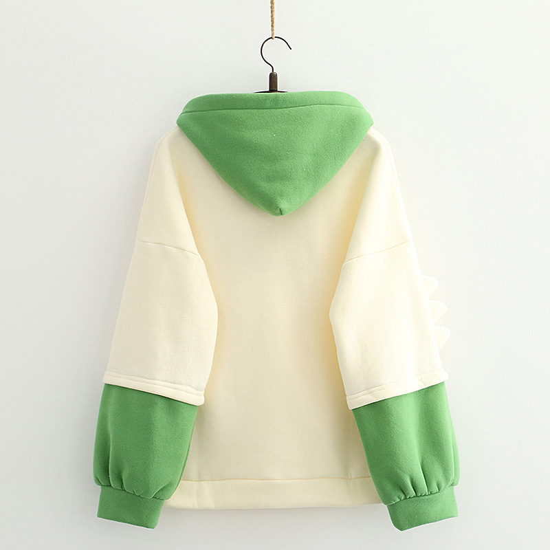 Title 2, Color block warm and fleece hooded sweater