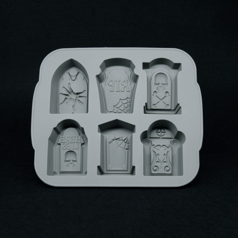 Title 5, Tombstone Silicone Ice Tray Halloween Cake Mold...