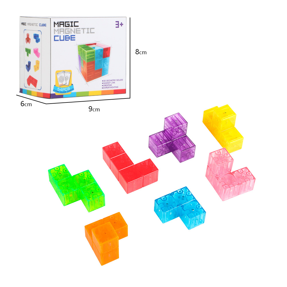 Title 6, Mini przezroczysta kostka magnetyczna Puzzle de...