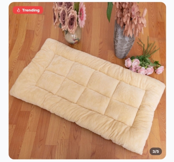 Large Soft Plush Dog Mattress Calming Kennel Cushion Washable Bed Mat For Medium & Large Dogs 4