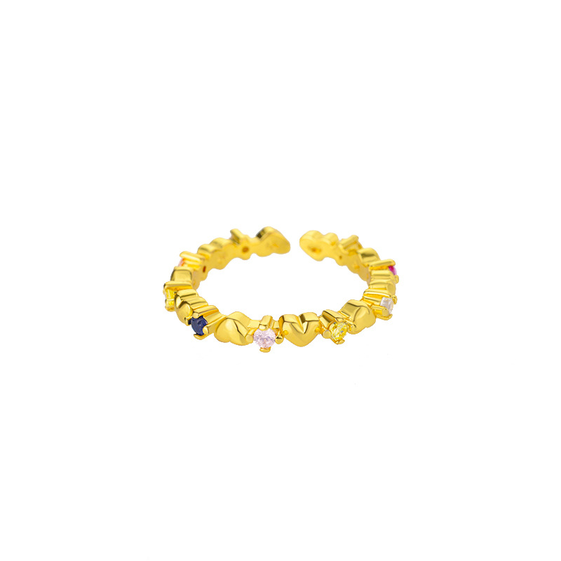 Title 3, Anillo ajustable chapado en oro con abertura id...