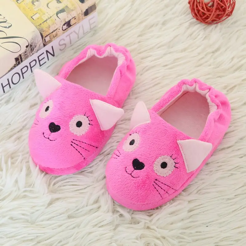 Children's Winter Plush Warm Cotton Slippers