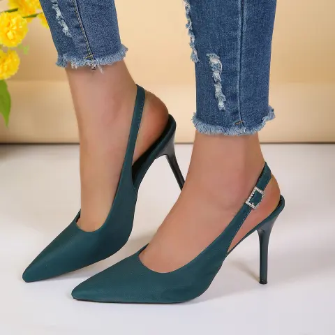 Pointed Toe Buckle Sandals Fashion Summer Stiletto High Heels