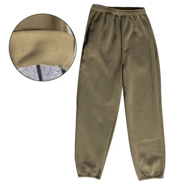 High Waist Casual Sports Thickened Warm Sweater Leggings Fleece Army Green - Shop at LoveMi