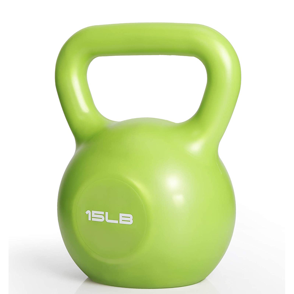 15lbs Kettlebell Set, Strength Training Kettlebells Weight Set For Women, Vinyl Coated Kettle Bell For Home Gym Workout Weight Lifting Equipment, Comfortable Grip Wide Handle Weights — foto 11