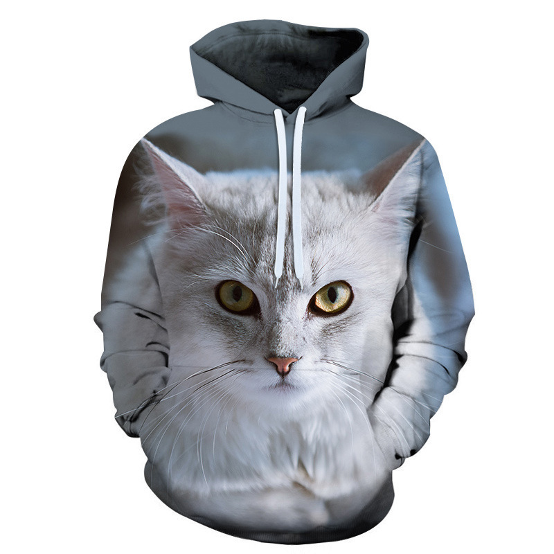 3D Printing Cute Kitten Series Hoodie Sweatshirt
