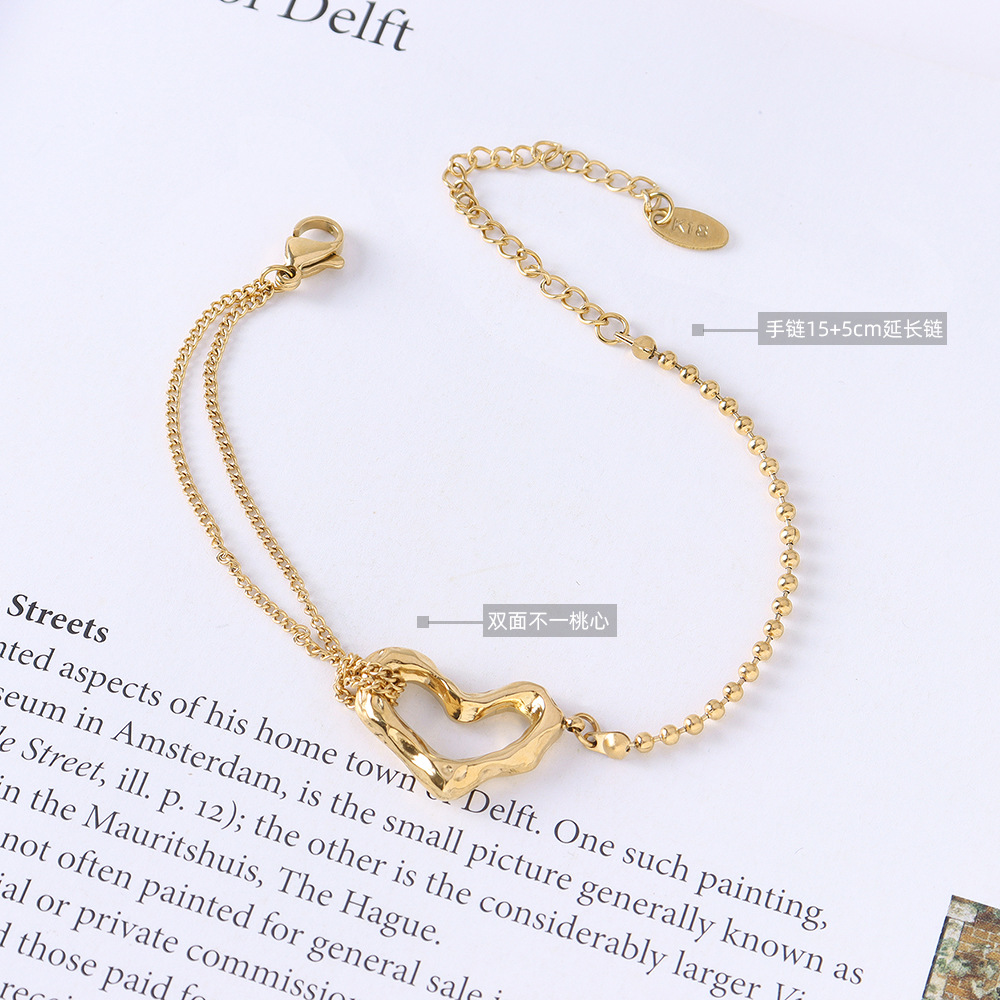Double Layer Steel Ball Bracelet Female