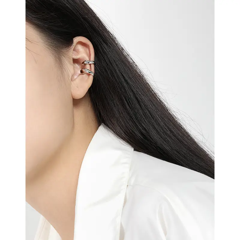 Niche Heavy Industry Design Simple Irregular Ear Clips