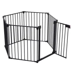 150 Inch Adjustable Safety Door With , Suitable For House Staircase Doors, Restricted Area Fences - Black - View 1