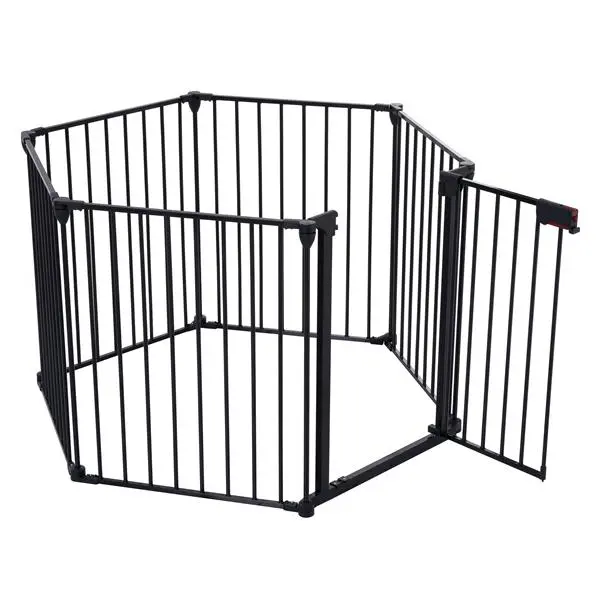 150 Inch Adjustable Safety Door With , Suitable For House Staircase Doors, Restricted Area Fences - Black