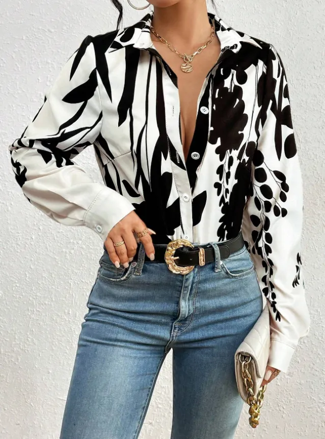 Women's Spring Summer Long Sleeve Casual Shirt Multicolour - Shop at LoveMi