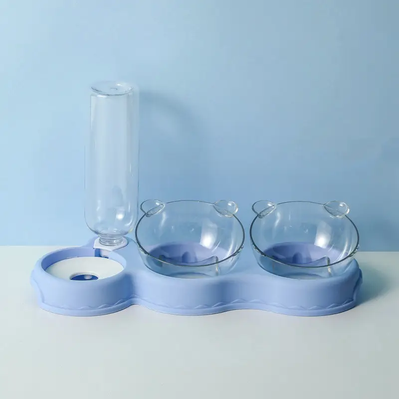 Pet Supplies Cat Double Bowl Automatic Drinking Water