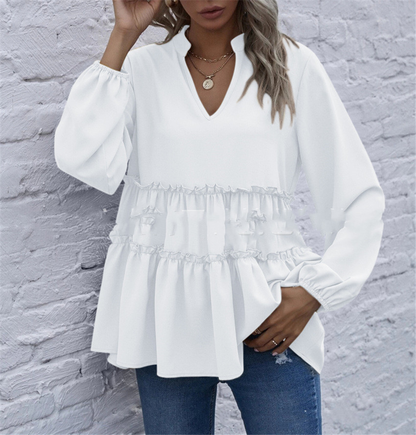Solid Color European And American Collar Frills Ruffles