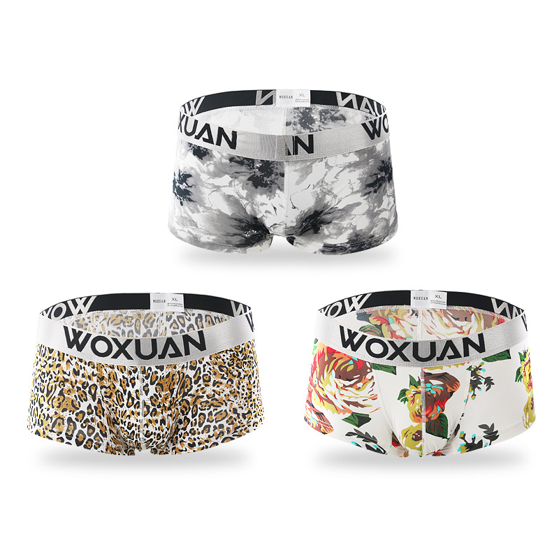 Men's Nylon Printed Striped Boxers - Image 7