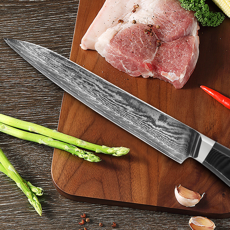 Foreign Trade Damascus Chef's Knife Stainless Steel Salmon Sashimi Knife