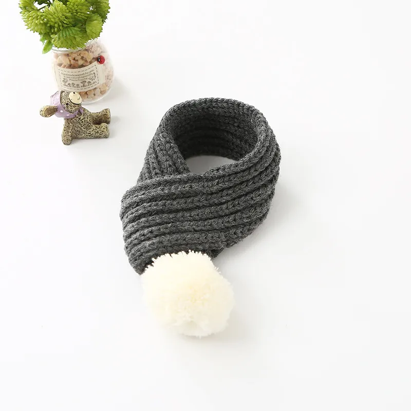 Wool scarf cat and dog accessories pet scarf - Grey