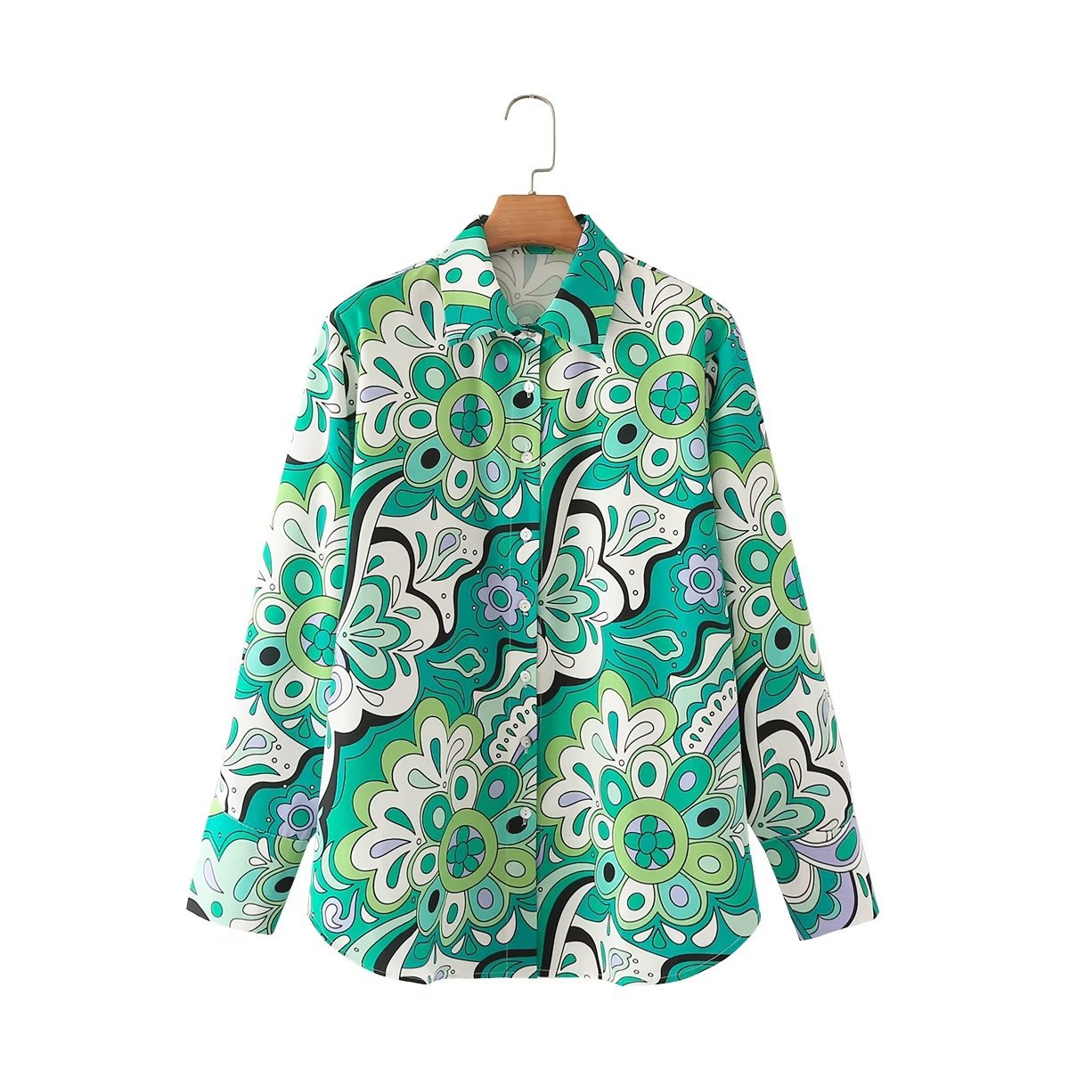 Digitally Printed Loose Resort Tropical Shirt Trousers Set