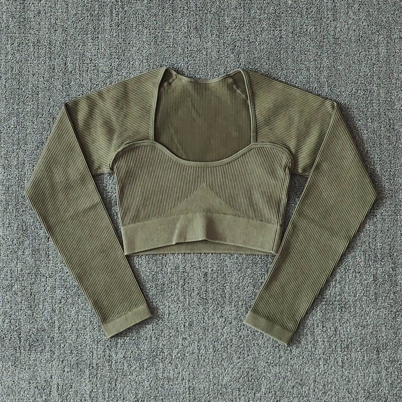 Sandwash Yoga Suit Gathering Bra Sportswear